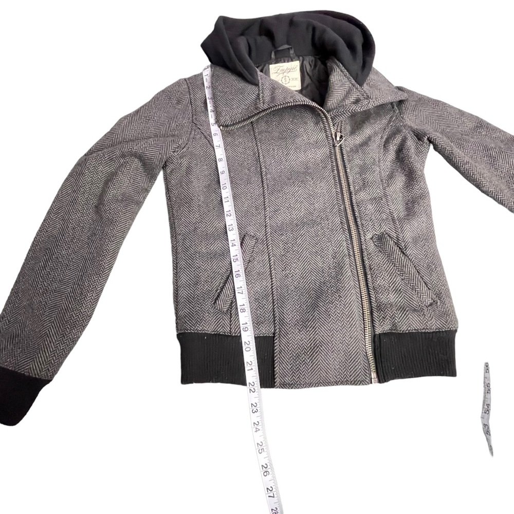 Empyre Long Sleeve Black&Gary Hooded Women’s Jacket Size S - Picture 7 of 10